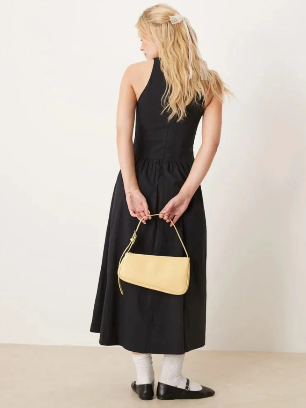 NWT abercrombie high neck drop waist midi dress - Picture 3 of 8